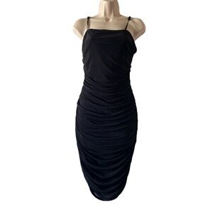 Shein black mesh lined dress